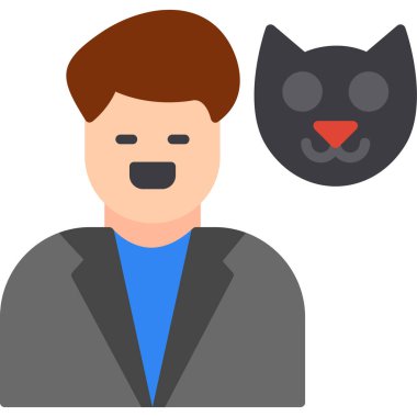 Avatar Adam simgesi. vektör illüstrasyonu