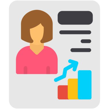 iş düz vektör simgesi