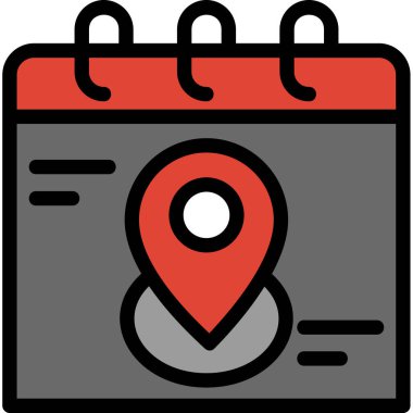 konum simgesi. Web için harita vektör simgelerinin basit çizimi