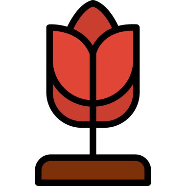 Çiçek. Web simgesi basit illüstrasyon