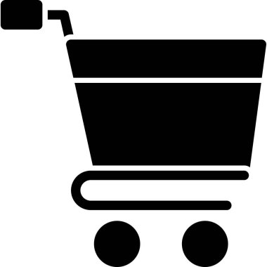 Sepet arabası ekommerce simgesi katı stil