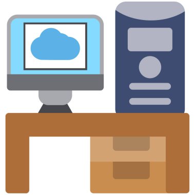 Sunucu. Web simgesi basit illüstrasyon