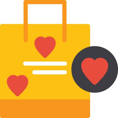 çanta kalp aşk simgesi düz stil