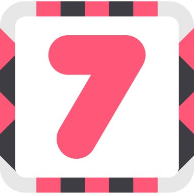 8 numaralı simge, vektör illüstrasyonu, beyaz arkaplanda