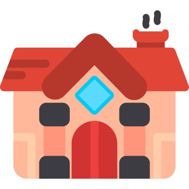 ev evi simgesi, düz stil