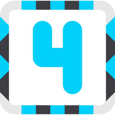 Mavi harf simgesinin vektör illüstrasyonu