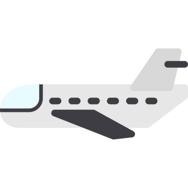 uçak renkli vektör simgesi