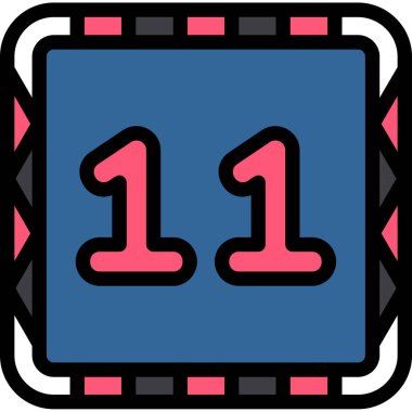 Bir numaralı simge vektör illüstrasyonu herhangi bir amaç için izole edildi