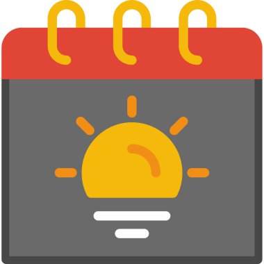 Takvim günü simgesi düz biçimli