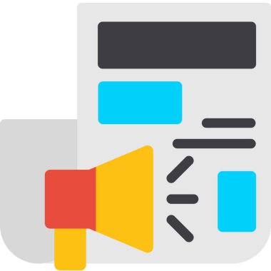 Düz stil pazarlama reklam simgesi