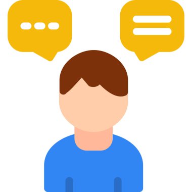 insanlar ve iletişim simgesi, vektör illüstrasyonu