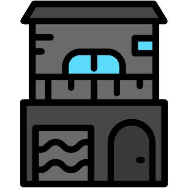 Bina. Web simgesi basit tasarım