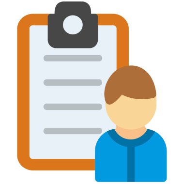 iş düz vektör simgesi