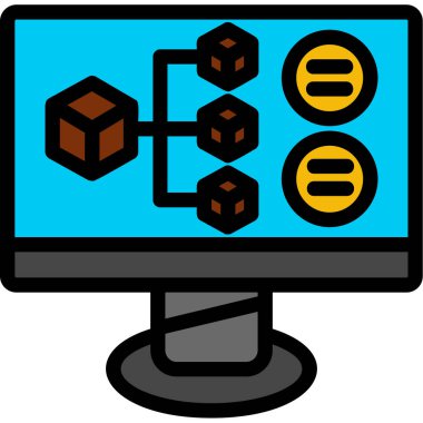 bilgisayar veri sunucusu simgesi - taslak biçimi