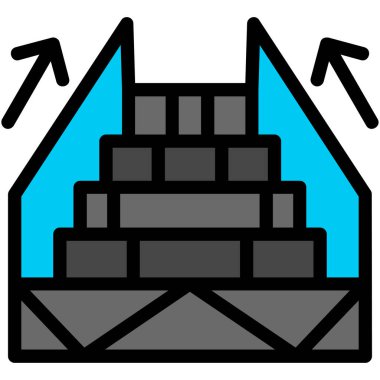 Bina. Web simgesi basit illüstrasyon