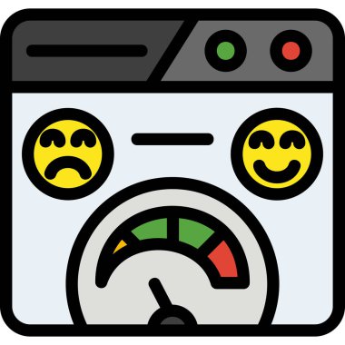 Üzgün emoji. Web simgesi basit illüstrasyon