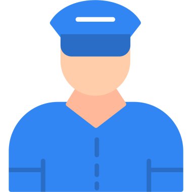 Polis. Web simgesi basit illüstrasyon