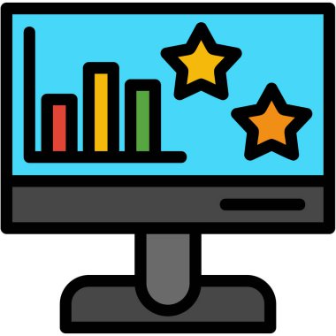 Bilgisayar monitörü. Basit resimleme