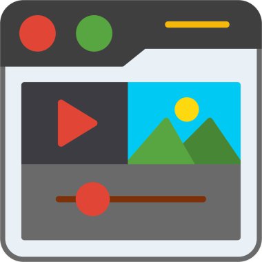 Bir kamera simgesinin vektör illüstrasyonu