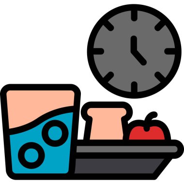 Saat simgesi vektör illüstrasyonu