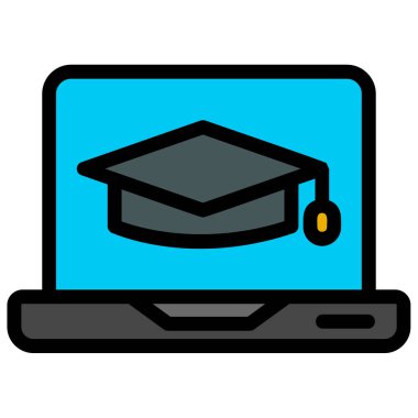 dizüstü bilgisayar simgesi. düzenlenebilir vuruş