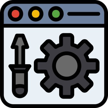 Web geliştirme vektör simgesi