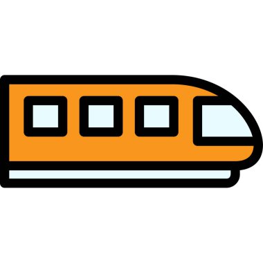 Demiryolu ikonu. Web için demiryolu vektör simgelerinin özet çizimi