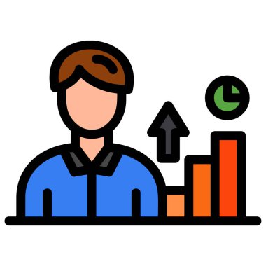 iş adamı simgesi vektör illüstrasyonu