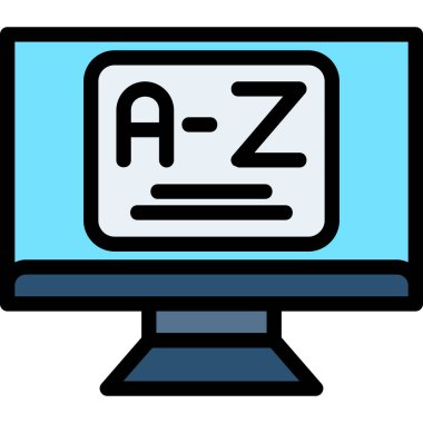 Bilgisayar. Web simgesi basit illüstrasyon