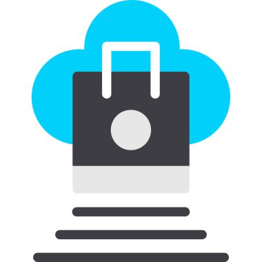 bulut hesaplama depolama vektörü simgesi