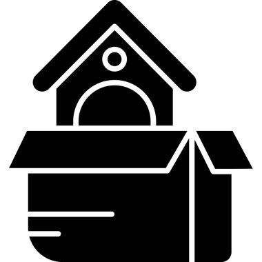 Ev. Web simgesi basit illüstrasyon