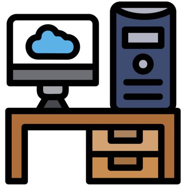 bulut depolama simgesi, vektör illüstrasyonu