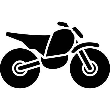 beyaz arka planda motosiklet simgesi