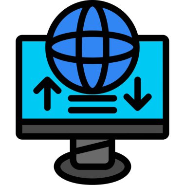 İnternet Ağı. Basit illüstrasyon