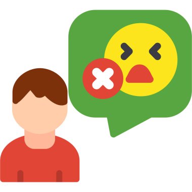 Mesajınız veya sohbetiniz için duygu vektörü simgesi