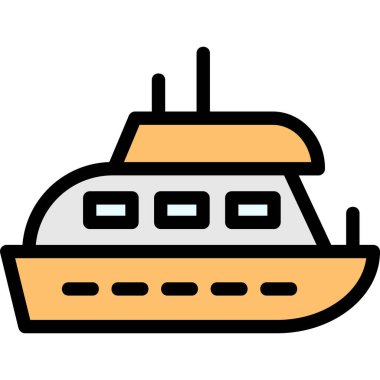 Tekne. Web simgesi basit illüstrasyon