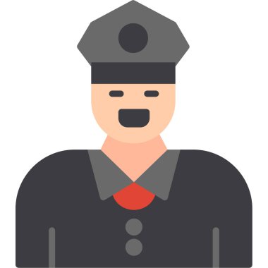 Polis memurunun düz simgesi