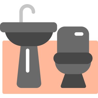 Tuvalet. Web simgesi basit illüstrasyon