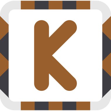 çikolata harfli vektör illüstrasyonu