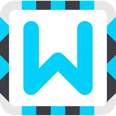 w harfi logo vektör şablonu tasarımı