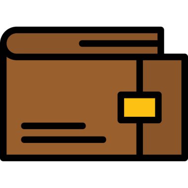 Cüzdan. Web simgesi basit illüstrasyon