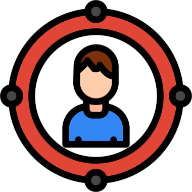 iş adamı simgesi ve vektör illüstrasyonu beyaz arkaplanda izole edildi