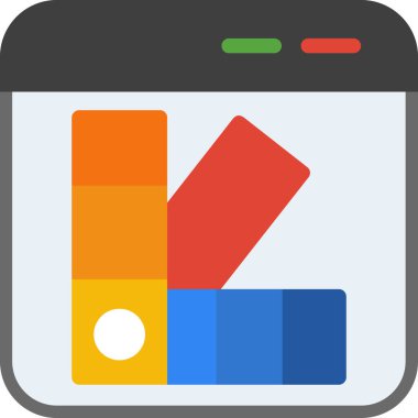 Düz stil kart mobil simgesi