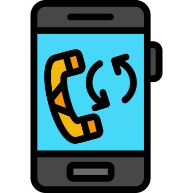 Telefon simgesi vektör illüstrasyonu