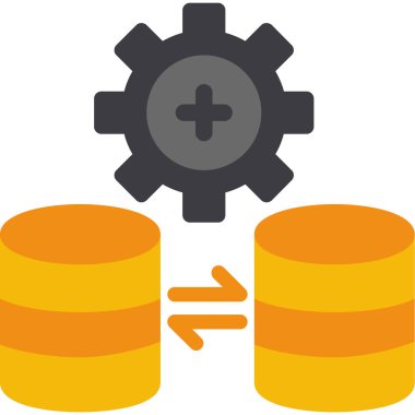 veritabanı seçenekleri simgesi düz biçimli