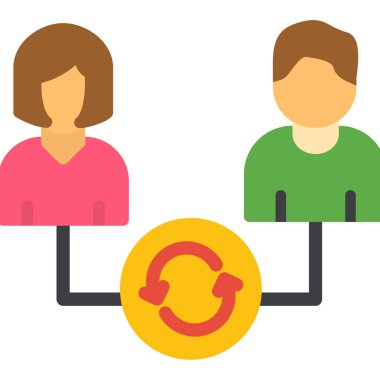 insanlar düz vektör simgesi