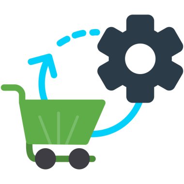 el arabası simgesi vektör illüstrasyonu