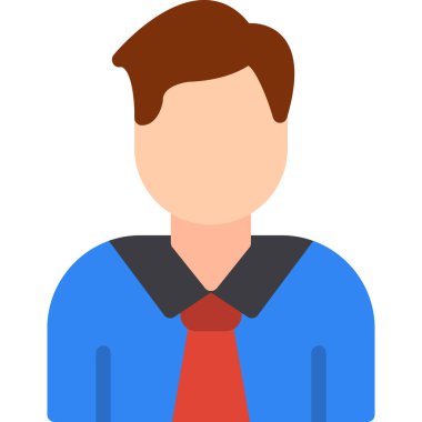 iş adamı düz stil simgesi