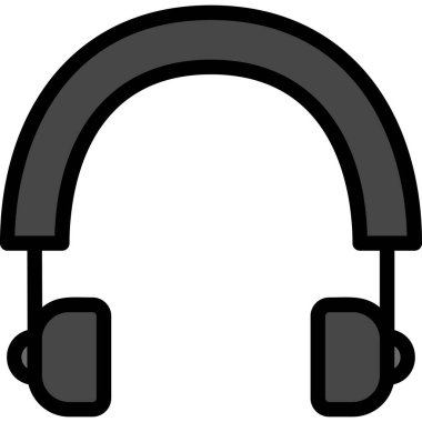 Kulaklık. Web simgesi basit tasarım