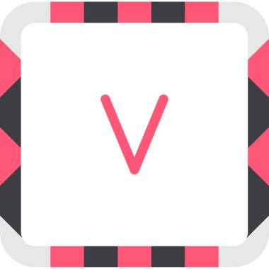 V harfi vektör simgesi